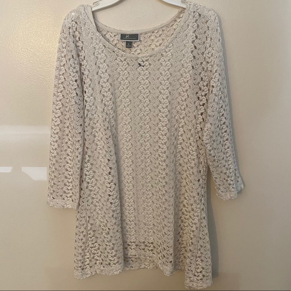 Lace, Half-Sleeve Blouse